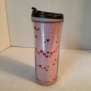 Starbucks 2007 Valentines Day Pink Hearts Travel Mug 16 oz.